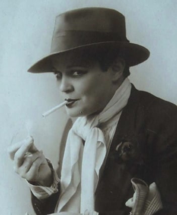 Azucena Maizani - Smoking a cigarette, year and source unknown.