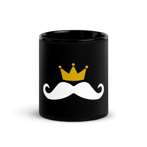 Drag King Mustache Black Glossy Mug