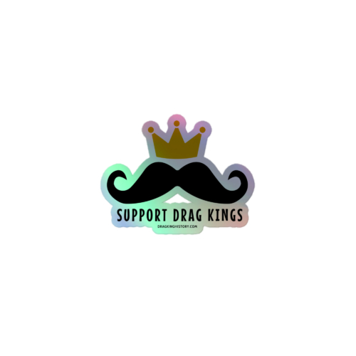 Drag King Mustache Holographic Sticker